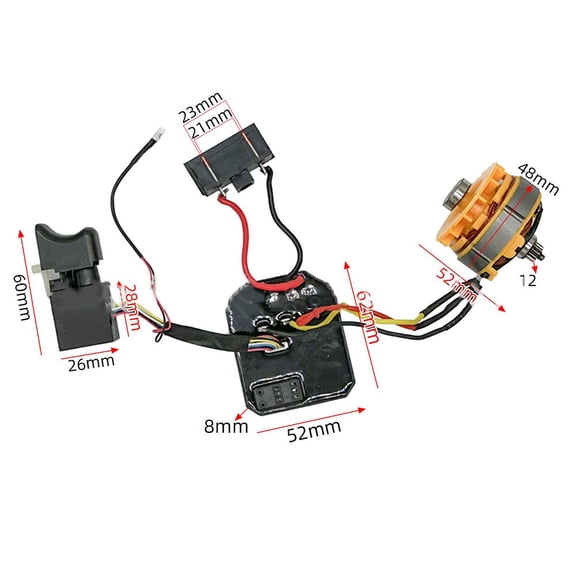 Motor Control Board Switch For Dayi Brushless Electric Dril Sensorless Assembly