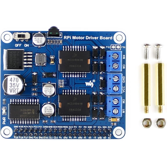 Motor Driver Expansion Board Compatible with Series Boards to Drive 2 DC Motors OR 1 Stepper Motor