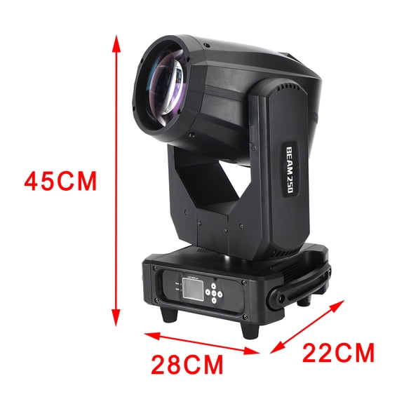 Motor Genic 250W 8R Rainbow 3In1 Moving Head Light Double Prisms Gobo Wash DJ Stage Lighting