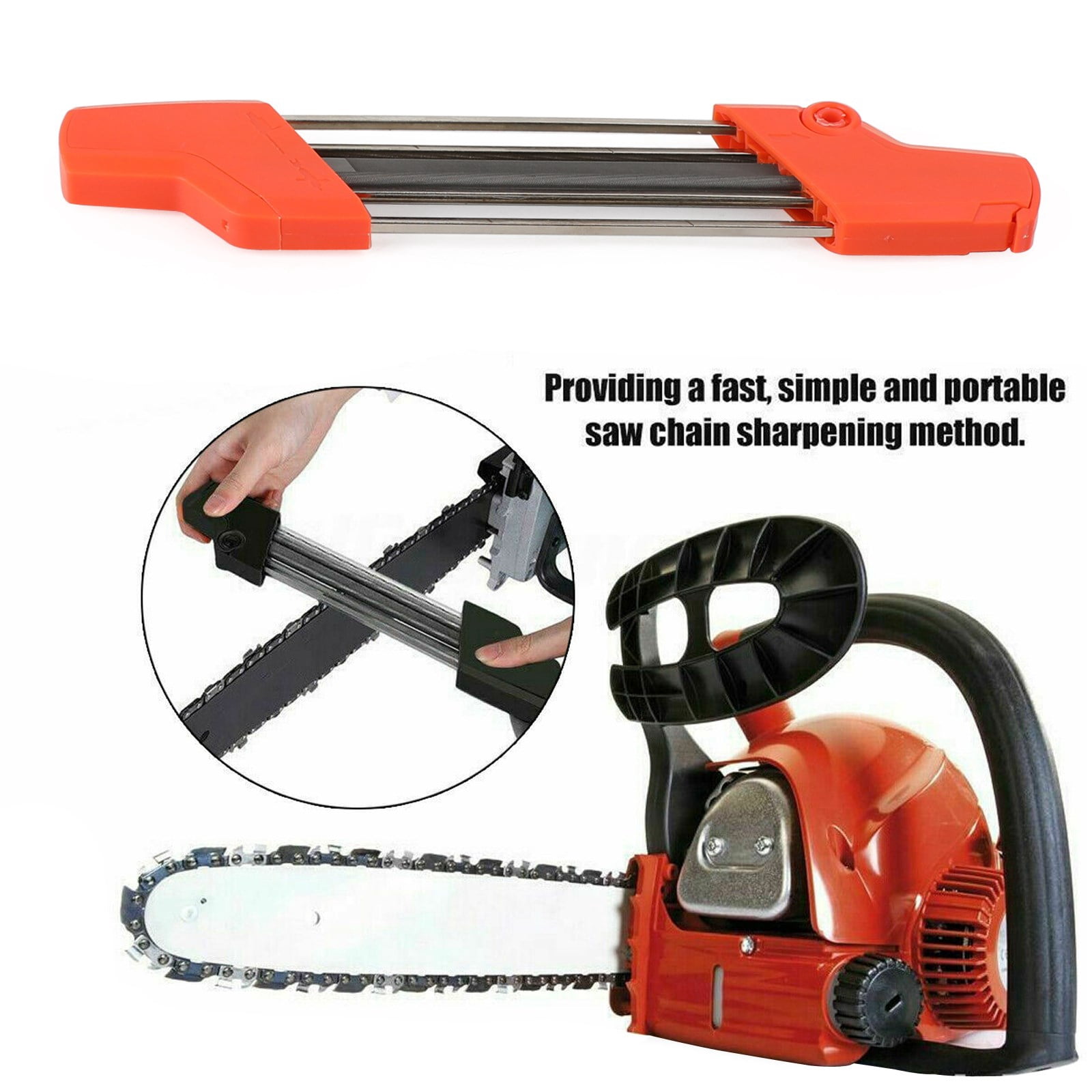 Motor Genic 4-5.5mm 2 IN 1 Easy Chainsaw File Chain Sharpener Kits Fit ...