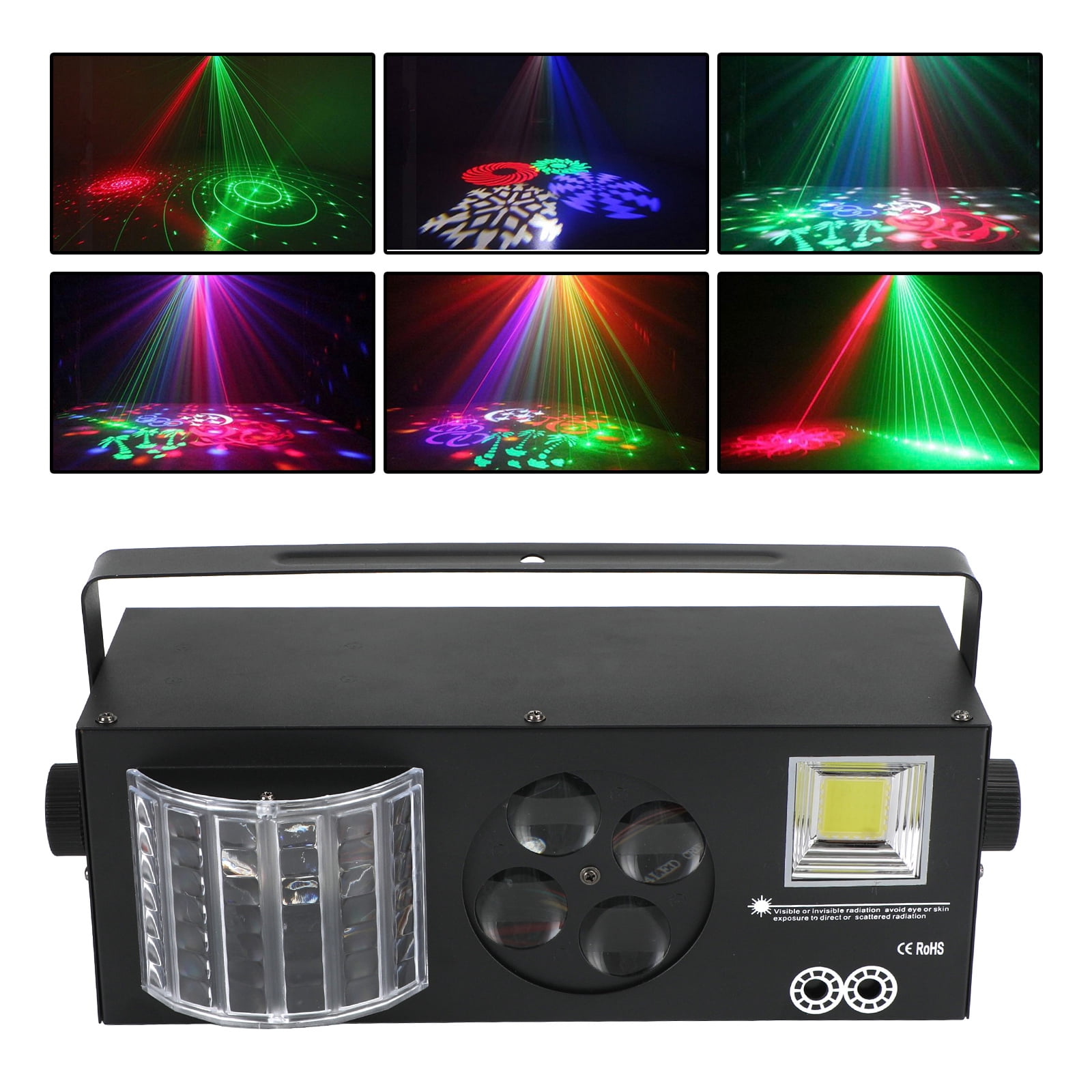 Motor Genic 4In1 80W RGBW Pattern Strobe Lights LED DMX DJ Disco Party Stage Light+Remote