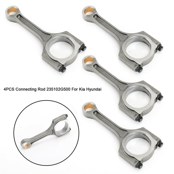Motor Genic 4PCS Connecting Rod 235102G500 For Kia Sorento Sportage Hyundai Sonata 2011-2020