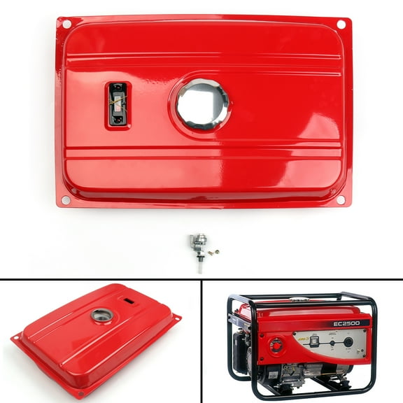 Motor Genic 5 Gallon Generator Gas Tank Fuel Filter Cap Gauge Petcock Universal Fit for EC2500