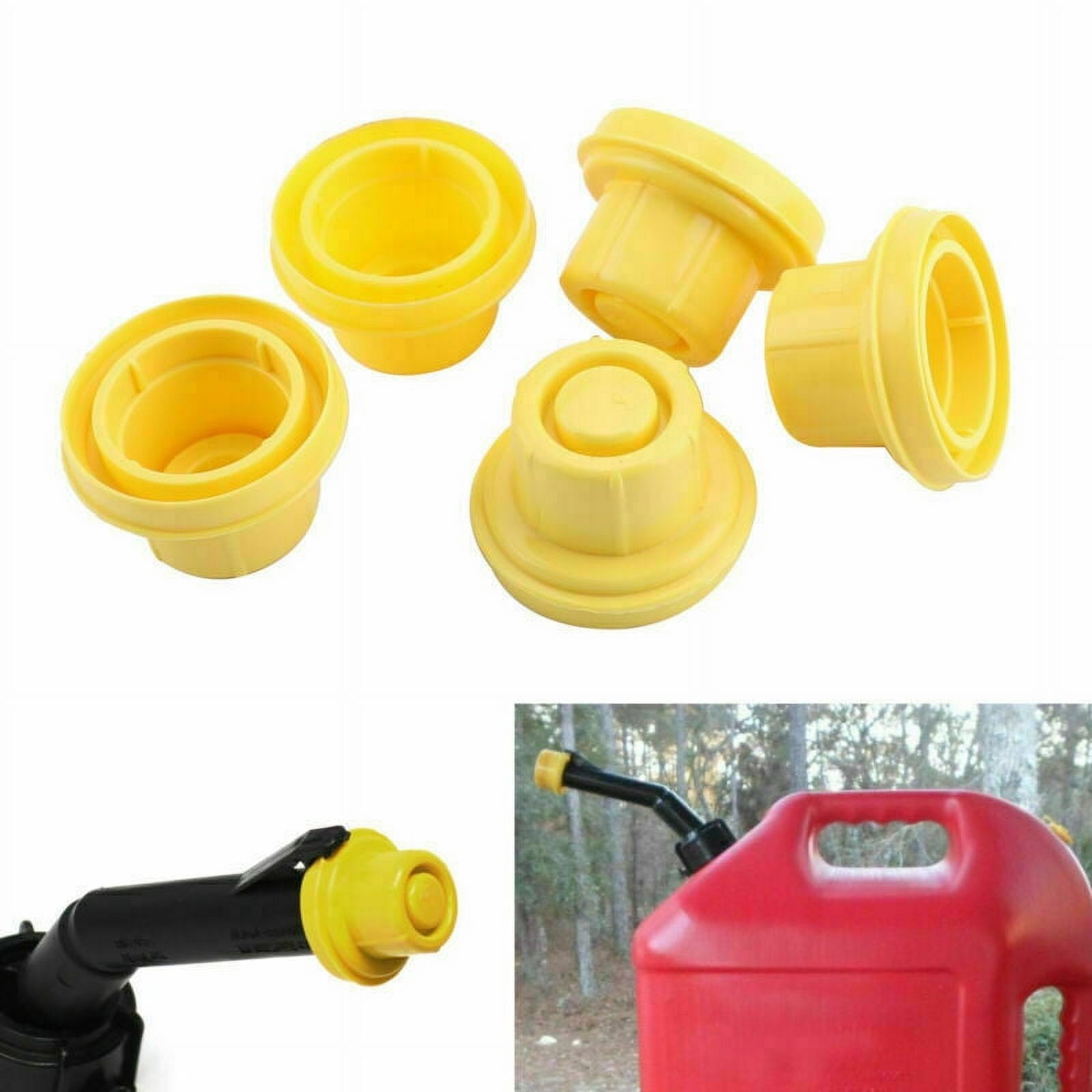 Motor Genic 5PCS Replacement YELLOW SPOUT CAP Top For BLITZ Fuel GAS