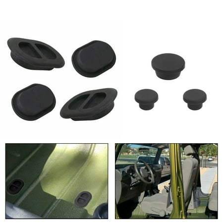 Motor Genic 7pcs Small Rubber Floor Drain Plugs Pan Body Plug For Wrangler JK 07-17
