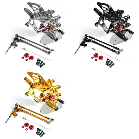 Motor Genic Black Rearset Footrest Peg Pedal For Honda CBR600RR ABS 2009-2015 2014