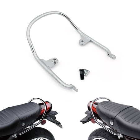Motor Genic Chrome Passenger Grab Bar Rear Carrier Luggage Rack For Kawasaki Z-900 RS
