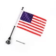 thumbnail image 1 of Motor Genic Custom Motorcycle Black Rear Side Mount Flag Pole with USA Flag For Harley, 1 of 4