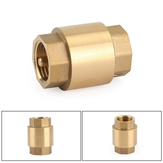 Motor Genic DN15 1/2" NPT In-Line Check Valve Brass Spring Loaded Inline 200PSI