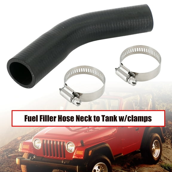 Motor Genic Fuel Filler Hose Neck to Tank W/Clamps For Jeep TJ Wrangler 2003 2004-2006