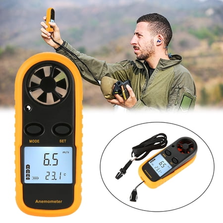 Motor Genic GM816 Digital Handheld Anemometer Wind Speed Meter Thermometer Sailing LCD