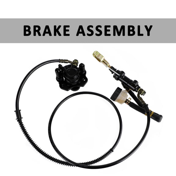 Motor Genic Go Kart Golf Cart ATV Rear Hydraulic Brake Assembly Caliper Master Cylinder Kit