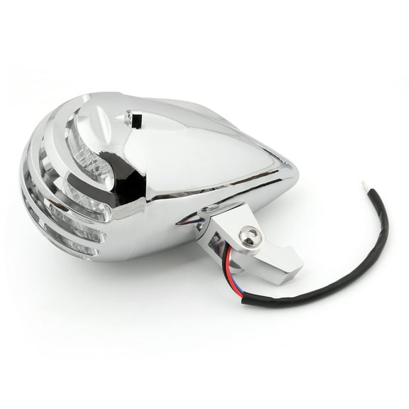 Motor Genic Motorcycle Chrome Bullet Headlight Lamp For Cafe Racer Bobber Chopper Custom