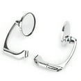thumbnail image 1 of Motor Genic Pair M8 M10 Retro L-Bar Round Mirrors For Cafe Racer Bobber Custom Motorcycle, 1 of 24