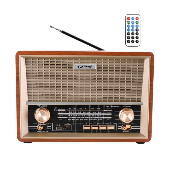 Motor Genic Retro-Style Decorative Radio Multifunction Music Player Bluetooth Speaker Radio