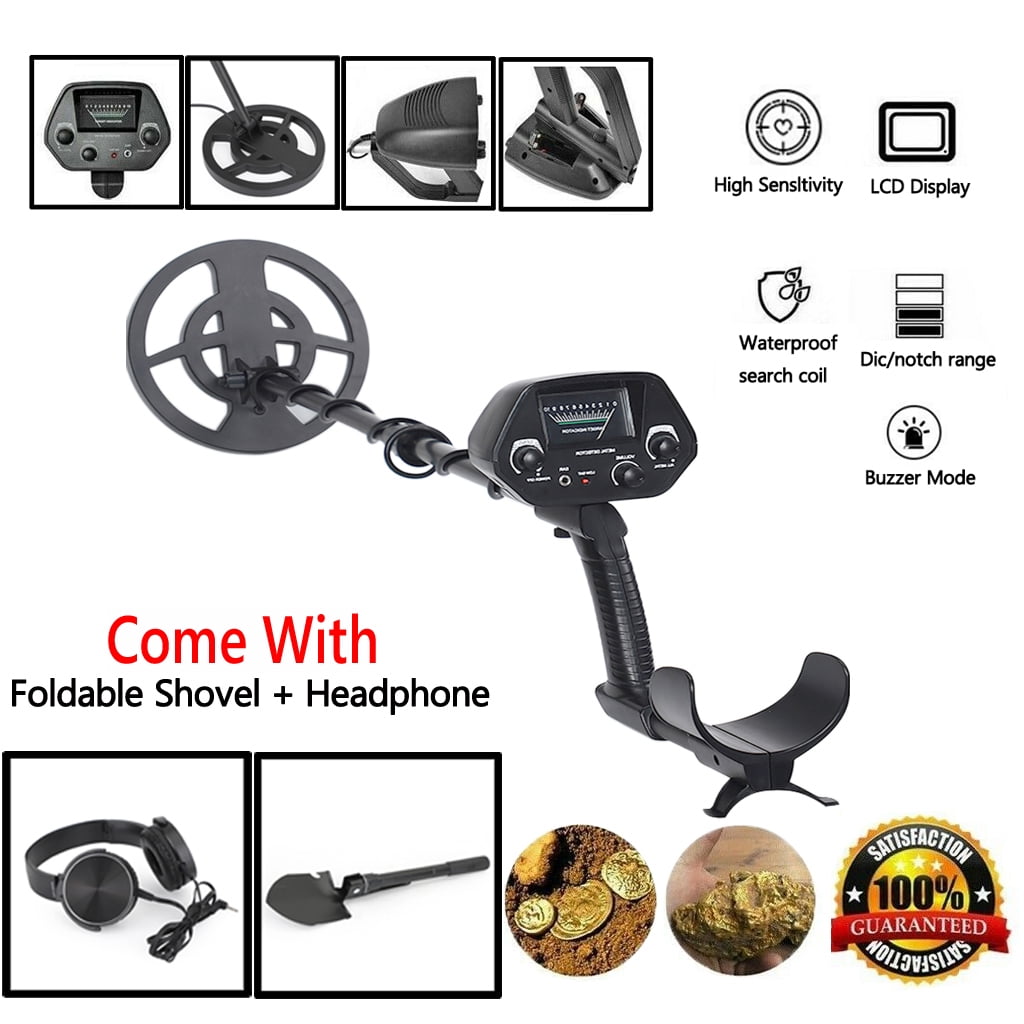 Motor Genic Shovel + Headphone + Metal Detector Gold Digger Hunter Waterproof Deep Sensitive