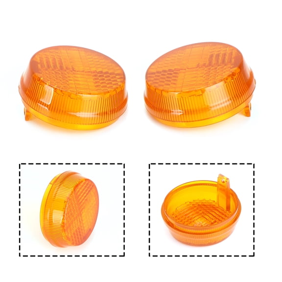 Motor Genic Turn Signal Light Lenses Cover For Honda Shadow Spirit VT750 Vulcan VN Amber
