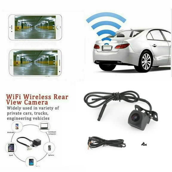 Motor Genic WiFi CCD Car Camera Rear View Backup Parking Camera Fit For iPhone Android
