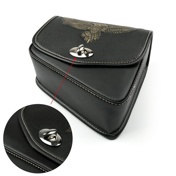 Motor Genic XL 883 XL 1200 Leather Left side Saddlebag Saddle Bag For Sportster