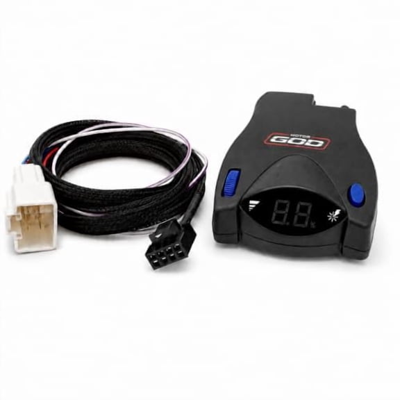 Motor God 90885 P2-Style Proportional Electric Trailer Brake Controller with Plug & Play Harness for Toyota & Lexus, LED Display, Gain & Boost, 1-4 Axles