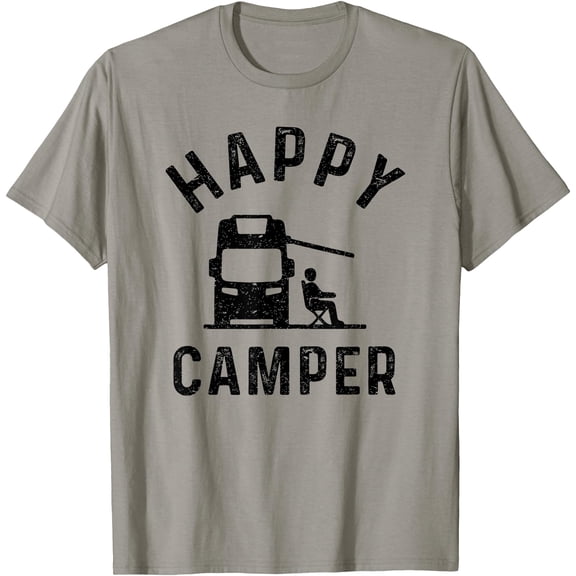 Motor-Home RV Stuff Men Happy Camper T-Shirt