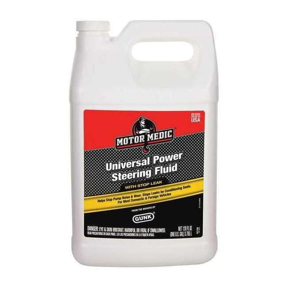 Motor Medic Power Steering Fluid,1 gal.,Bottle M2734