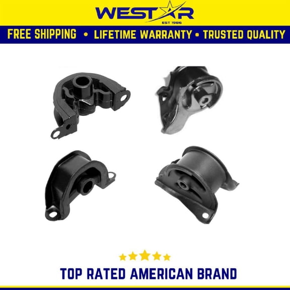 Motor Mount Set Compatible for 1992-1995 Honda Civic / Civic del Sol 1.5L / 1.6L 4PCS Replaces 8010 9136 8027 8028