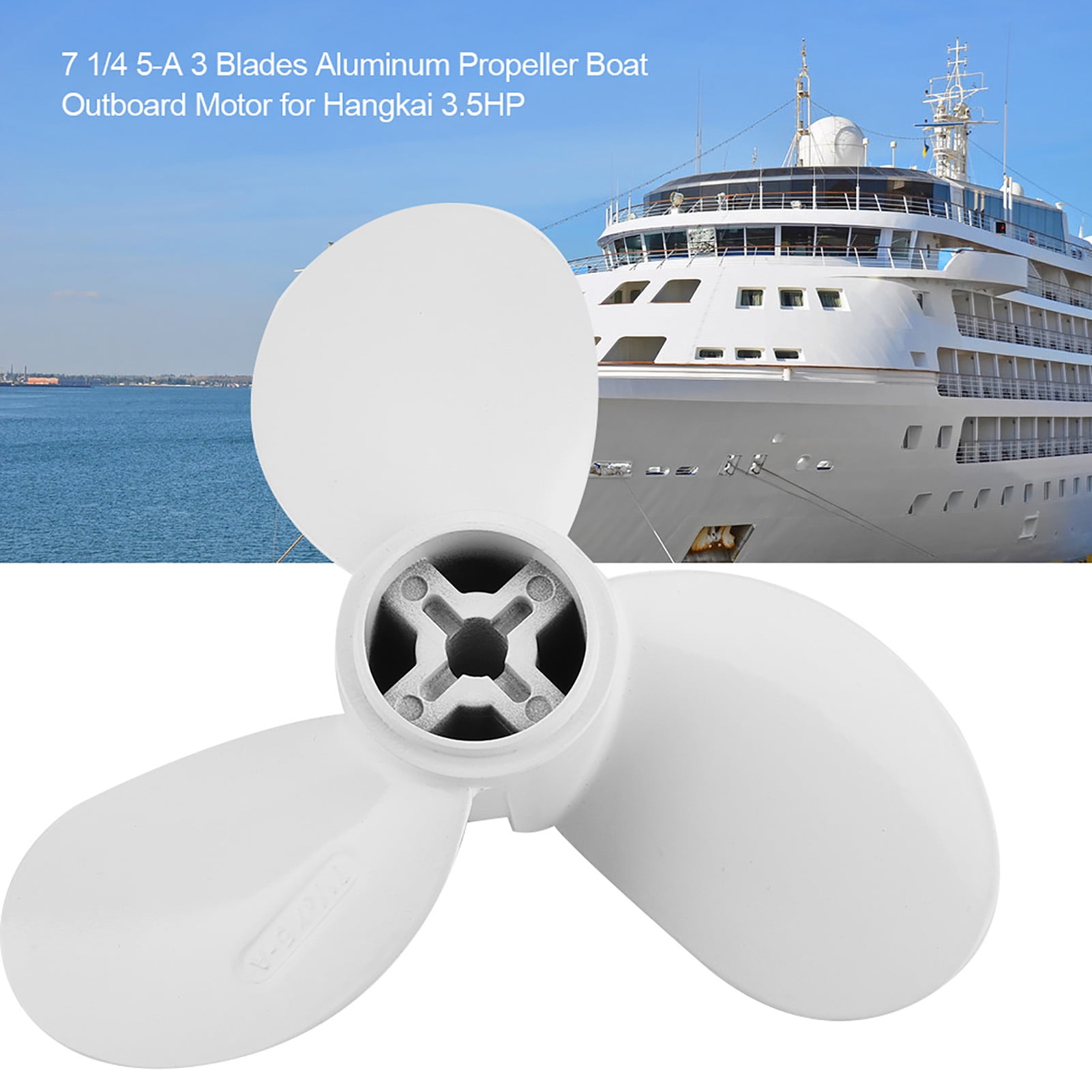 Motor Propeller, Boat Motor Propeller 3 Blades Easy To Install Stable