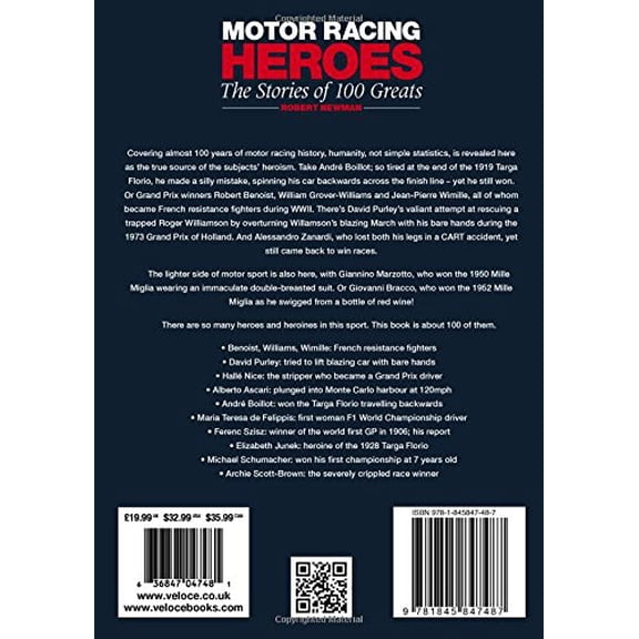 Pre-Owned Motor Racing Heroes : The Stories of 100 Greats (Hardcover)