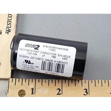 Motor Start Capacitor – 124-149 MFD, 165 VAC – Fits Mars 11031, 3223