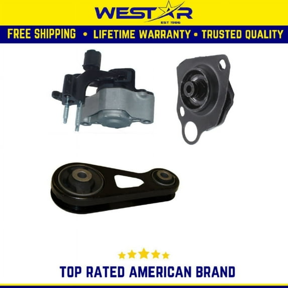 Motor & Torque Strut & Trans Mount 3PCS Set Compatible for 2004-2009 Toyota Prius 1.5L Replaces 9904 9739 9454