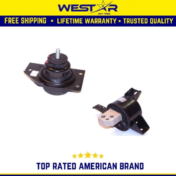Motor & Trans Mount 2PCS Set Compatible for 2006-2011 Hyundai Accent / KIA Rio Rio5 1.6L Replaces 9324 9308