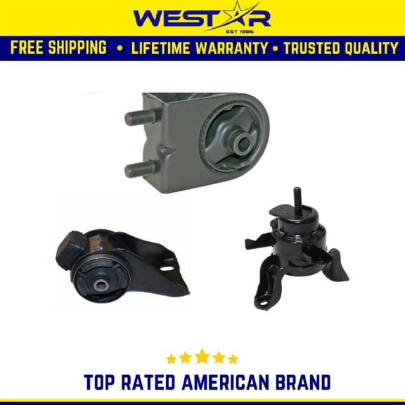 Motor & Trans Mount 3PCS Set Compatible for 00-01 Mazda MPV 2.5L / 02-06 Mazda MPV 3.0L Replaces 9468 9472 9527