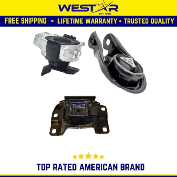 Motor & Trans Mount 3PCS Set Compatible for 07-09 Mazda 3 Mazdaspeed 2.3L Turbo Compatible for Manual Replaces 9894 9222 9526