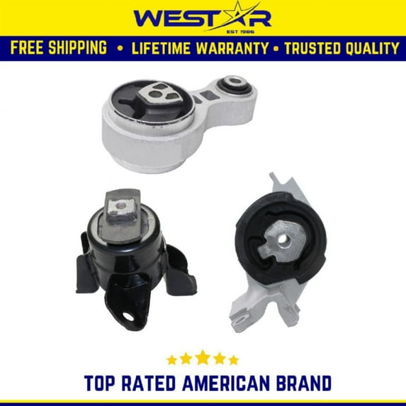 Motor & Trans Mount 3PCS Set Compatible for 10-12 Compatible ford Fusion 2.5L/ 2010 Mercury Milan 2.5L Replaces 3366 3285 3216