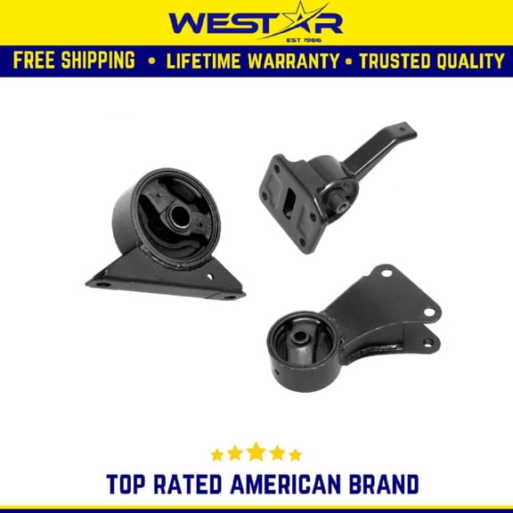 Motor & Trans Mount 3PCS Set Compatible for 1992-1995 Hyundai Elantra 1.6L Compatible for Auto Trans Replaces 8040 8596 8102