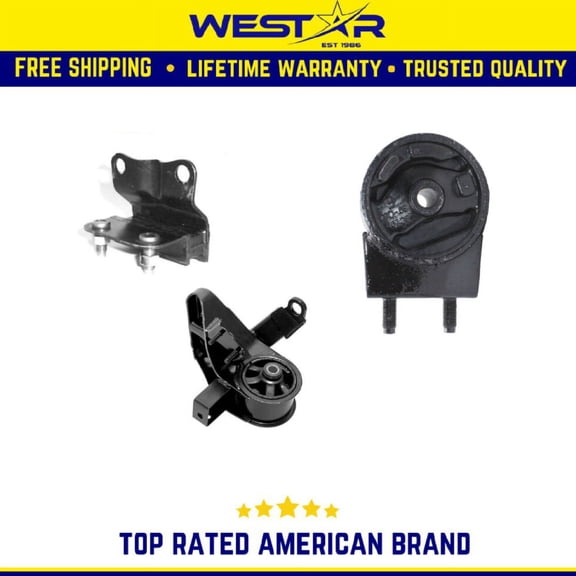 Motor & Trans Mount 3PCS Set Compatible for 1993-1997 Mazda MX-6 2.5L Compatible for Manual Trans Replaces 9082 8457 8073