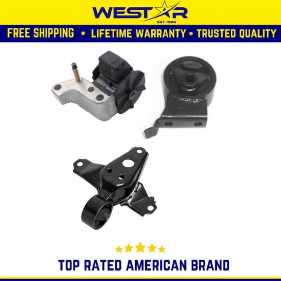 Motor & Trans Mount 3PCS Set Compatible for 1995-1997 Toyota Tercel 1.5L Compatible for Auto Trans Replaces 9123 8166 8167