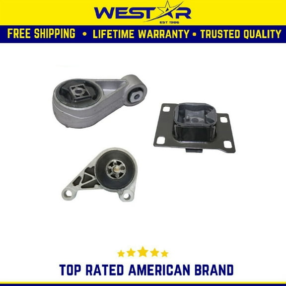 Motor & Trans Mount 3PCS Set Compatible for 2002 - 2003 Compatible ford Focus 2.0L DOHC SVT Hatchback Replaces 2939 2986 3085