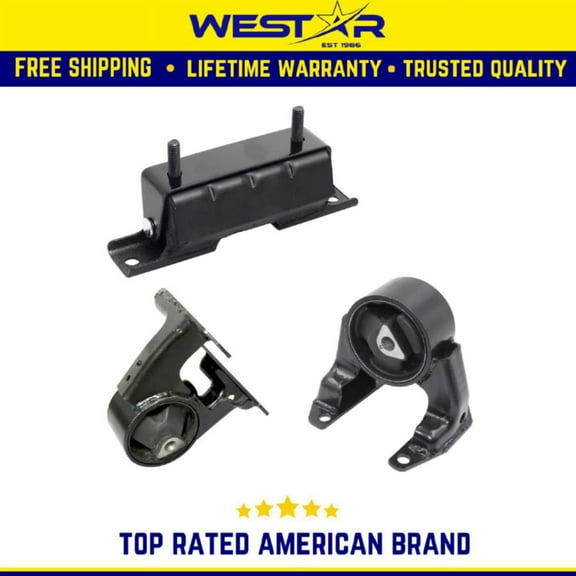 Motor & Trans Mount 3PCS Set Compatible for 2006 Hummer H3 3.5L/ 07-10 Hummer H3 3.7L Replaces 2638