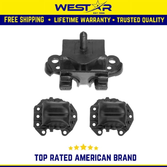 Motor & Trans Mount 3PCS Set Compatible for 98-02 Chevy Camaro / Pontiac Firebird 5.7L Replaces 3064 3064 3125
