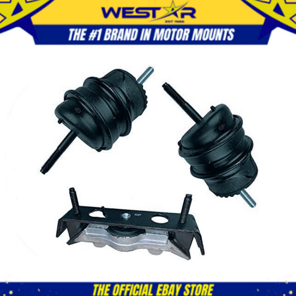 Motor & Trans Mount 3PCS Set Fit 10-15 Chevy Camaro 3.6L Manual/ 6.2L Automatic