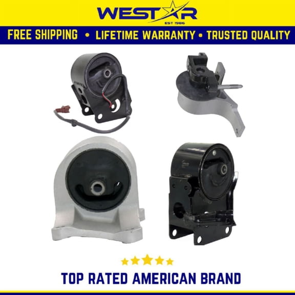 Motor & Trans Mount 4PCS Compatible for 04-06 Nissan Quest 3.5L Auto Trans 4Spd w/ Sensor Replaces 9713 9248 9223 9219