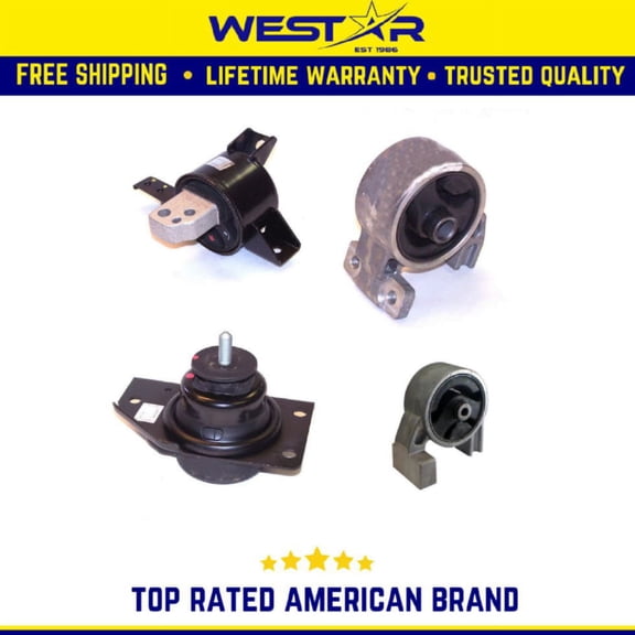 Motor & Trans Mount 4PCS Set Compatible for 06 - 11 Hyundai Accent / Kia Rio / Rio5 1.6L Replaces 9308 9309 9310 9324