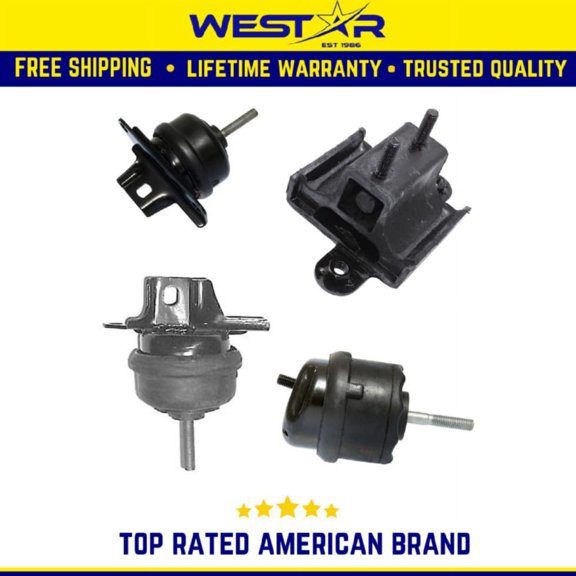 Motor & Trans Mount 4PCS Set Compatible for 2000-2004 Cadillac Deville 4.6L Compatible for Auto Trans Replaces 2895 2896 2898 3020