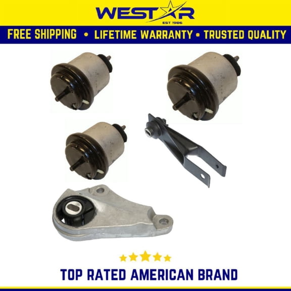 Motor & Trans Mount 5PCS Set Compatible for Buick Enclave/ GMC Acadia/ Saturn Outlook Replaces 3192 3143 3133