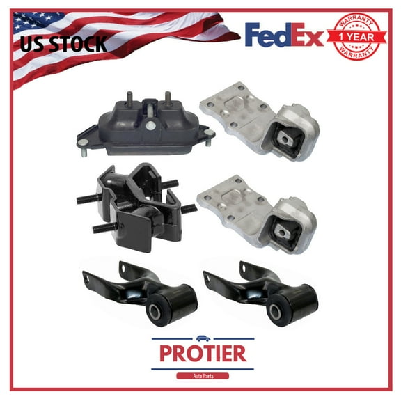 Engine & Trans Mount Set 6PCS for Buick Sport Utility Chevrolet Pontiac Aztek Uplander Rendezvous SaturnRelay Van Terraza V6 3.4l V6 3.9l 237ci 207ci V6 3.5l 213ci V6 3.6l 217ci 2001- 2007