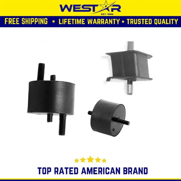 Motor & Trans Mount Set 3PCS : 90-93 Compatible for Volvo 240 2.3L Auto w/ Air Conditioning Replaces 8800 2426 2429