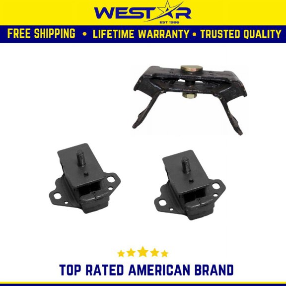 Motor & Trans Mount Set 3PCS Compatible for 1984-1989 Toyota 4Runner 2.4L Compatible for Auto Trans Replaces 8388 8164 8164