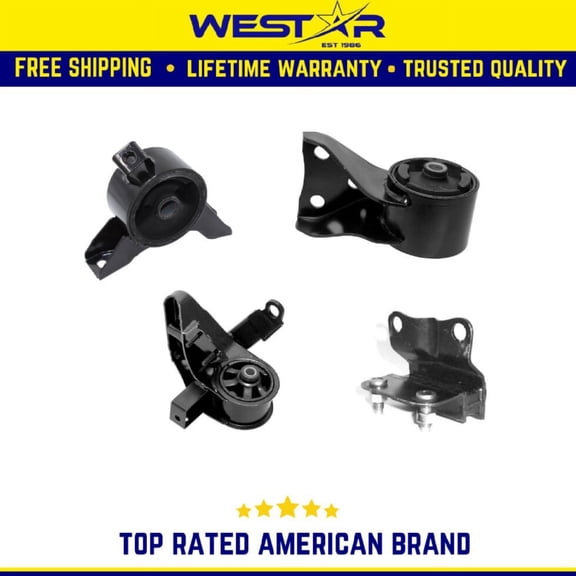 Motor & Trans Mount Set 4PCS Compatible for 2000 - 2001 Mazda 626 2.0L Compatible for Manual Trans Replaces 9469 8456 9082 8457